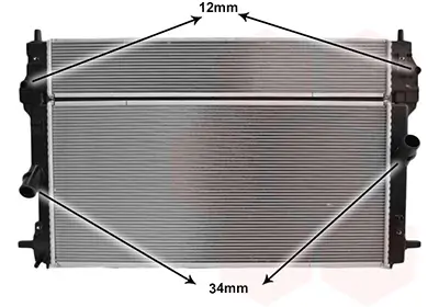 Kühler, Motorkühlung VAN WEZEL 27012724 Bild Kühler, Motorkühlung VAN WEZEL 27012724