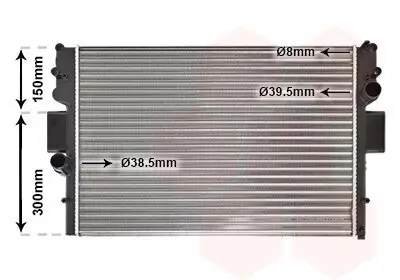 Kühler, Motorkühlung VAN WEZEL 28002057 Bild Kühler, Motorkühlung VAN WEZEL 28002057
