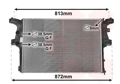 Kühler, Motorkühlung VAN WEZEL 28002126 Bild Kühler, Motorkühlung VAN WEZEL 28002126