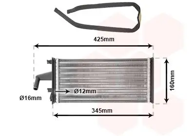 Wärmetauscher, Innenraumheizung VAN WEZEL 28006019 Bild Wärmetauscher, Innenraumheizung VAN WEZEL 28006019