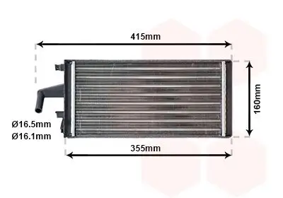 Wärmetauscher, Innenraumheizung VAN WEZEL 28006096