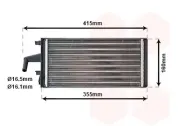 Wärmetauscher, Innenraumheizung VAN WEZEL 28006096