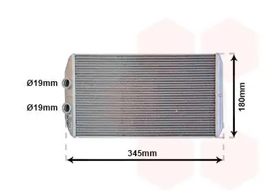 Wärmetauscher, Innenraumheizung VAN WEZEL 28016701 Bild Wärmetauscher, Innenraumheizung VAN WEZEL 28016701