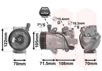 Kompressor, Klimaanlage VAN WEZEL 2900K008