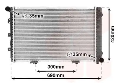 Kühler, Motorkühlung VAN WEZEL 30002211 Bild Kühler, Motorkühlung VAN WEZEL 30002211