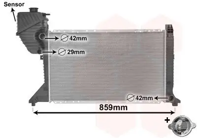 Kühler, Motorkühlung VAN WEZEL 30002300 Bild Kühler, Motorkühlung VAN WEZEL 30002300