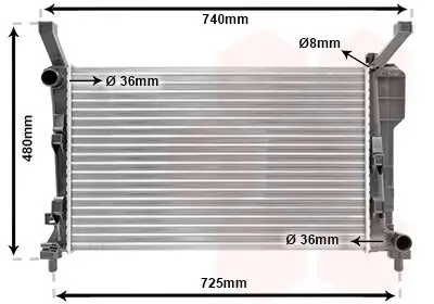 Kühler, Motorkühlung VAN WEZEL 30002363 Bild Kühler, Motorkühlung VAN WEZEL 30002363
