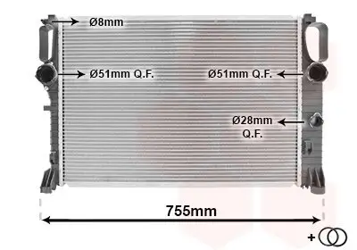 Kühler, Motorkühlung VAN WEZEL 30002449 Bild Kühler, Motorkühlung VAN WEZEL 30002449