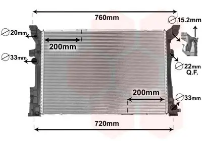 Kühler, Motorkühlung VAN WEZEL 30002654 Bild Kühler, Motorkühlung VAN WEZEL 30002654