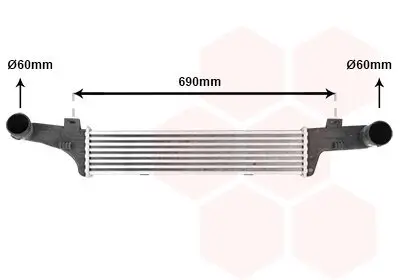 Ladeluftkühler VAN WEZEL 30004224 Bild Ladeluftkühler VAN WEZEL 30004224