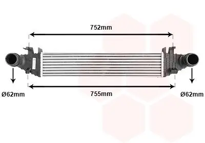 Ladeluftkühler VAN WEZEL 30004557