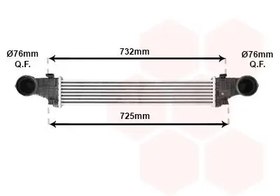 Ladeluftkühler VAN WEZEL 30004726 Bild Ladeluftkühler VAN WEZEL 30004726
