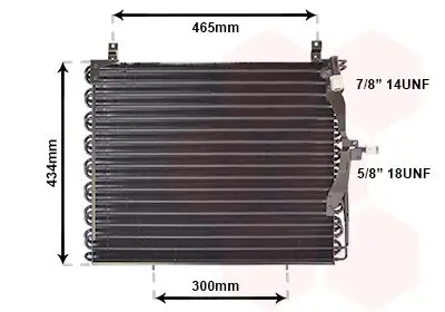 Kondensator, Klimaanlage VAN WEZEL 30005161