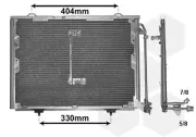 Kondensator, Klimaanlage VAN WEZEL 30005207