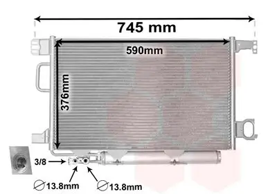 Kondensator, Klimaanlage VAN WEZEL 30005435 Bild Kondensator, Klimaanlage VAN WEZEL 30005435