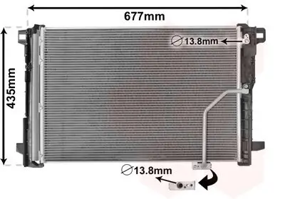 Kondensator, Klimaanlage VAN WEZEL 30005450 Bild Kondensator, Klimaanlage VAN WEZEL 30005450