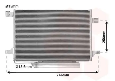 Kondensator, Klimaanlage VAN WEZEL 30005572 Bild Kondensator, Klimaanlage VAN WEZEL 30005572