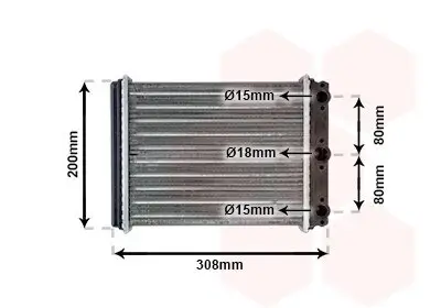 Wärmetauscher, Innenraumheizung VAN WEZEL 30006107