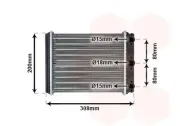 Wärmetauscher, Innenraumheizung VAN WEZEL 30006107