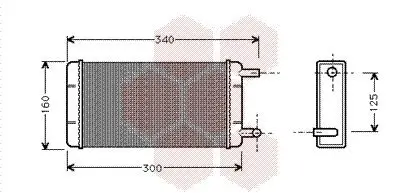 Wärmetauscher, Innenraumheizung VAN WEZEL 30006108 Bild Wärmetauscher, Innenraumheizung VAN WEZEL 30006108