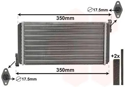 Wärmetauscher, Innenraumheizung VAN WEZEL 30006109 Bild Wärmetauscher, Innenraumheizung VAN WEZEL 30006109