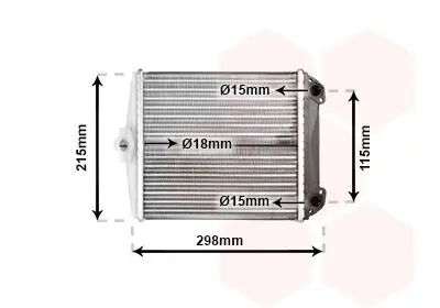 Wärmetauscher, Innenraumheizung VAN WEZEL 30006171 Bild Wärmetauscher, Innenraumheizung VAN WEZEL 30006171