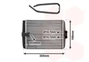 Wärmetauscher, Innenraumheizung VAN WEZEL 30006250