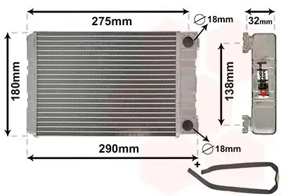 Wärmetauscher, Innenraumheizung VAN WEZEL 30006312