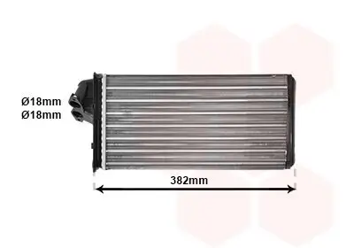 Wärmetauscher, Innenraumheizung VAN WEZEL 30006355 Bild Wärmetauscher, Innenraumheizung VAN WEZEL 30006355