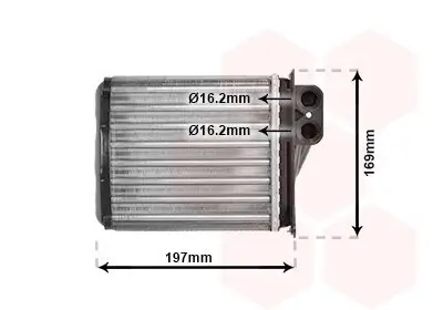 Wärmetauscher, Innenraumheizung VAN WEZEL 30006400