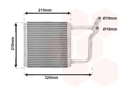 Wärmetauscher, Innenraumheizung VAN WEZEL 30006451 Bild Wärmetauscher, Innenraumheizung VAN WEZEL 30006451