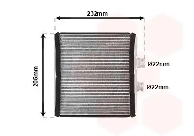 Wärmetauscher, Innenraumheizung VAN WEZEL 30006472 Bild Wärmetauscher, Innenraumheizung VAN WEZEL 30006472