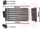 Wärmetauscher, Innenraumheizung hinten VAN WEZEL 30006649