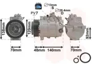 Kompressor, Klimaanlage 12 V VAN WEZEL 3000K393