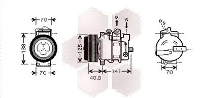 Kompressor, Klimaanlage VAN WEZEL 3000K426 Bild Kompressor, Klimaanlage VAN WEZEL 3000K426