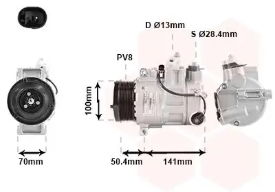 Kompressor, Klimaanlage VAN WEZEL 3000K431