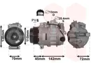 Kompressor, Klimaanlage 12 V VAN WEZEL 3000K586