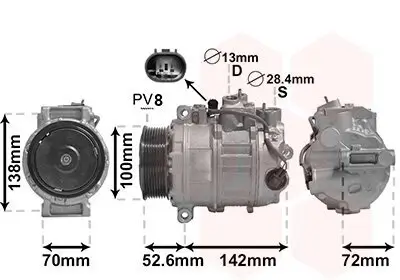 Kompressor, Klimaanlage VAN WEZEL 3000K639 Bild Kompressor, Klimaanlage VAN WEZEL 3000K639