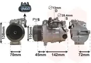 Kompressor, Klimaanlage 12 V VAN WEZEL 3000K683