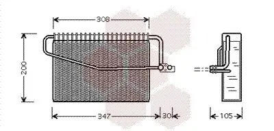 Verdampfer, Klimaanlage VAN WEZEL 3000V329