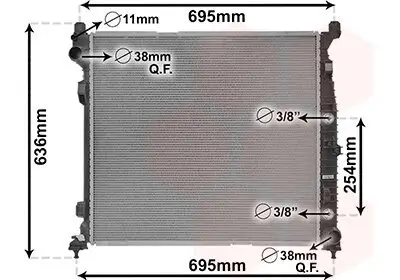 Kühler, Motorkühlung VAN WEZEL 30012704 Bild Kühler, Motorkühlung VAN WEZEL 30012704