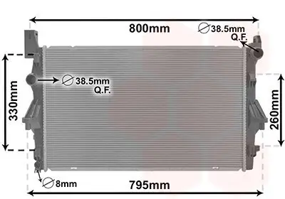 Kühler, Motorkühlung VAN WEZEL 30012709 Bild Kühler, Motorkühlung VAN WEZEL 30012709