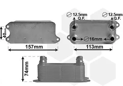 Ölkühler, Automatikgetriebe VAN WEZEL 30013702 Bild Ölkühler, Automatikgetriebe VAN WEZEL 30013702