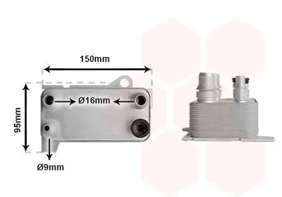 Ölkühler, Automatikgetriebe VAN WEZEL 30013704 Bild Ölkühler, Automatikgetriebe VAN WEZEL 30013704