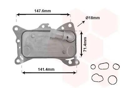 Ölkühler, Motoröl VAN WEZEL 30013705 Bild Ölkühler, Motoröl VAN WEZEL 30013705