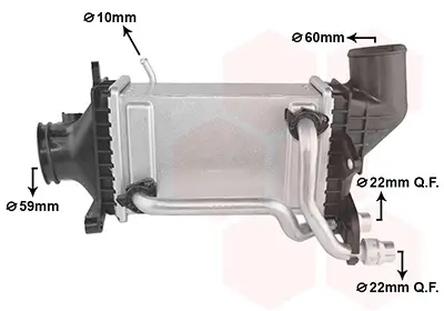 Ladeluftkühler VAN WEZEL 30014703