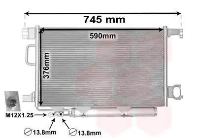 Kondensator, Klimaanlage VAN WEZEL 30015360 Bild Kondensator, Klimaanlage VAN WEZEL 30015360