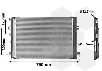 Kondensator, Klimaanlage VAN WEZEL 30015701 Bild Kondensator, Klimaanlage VAN WEZEL 30015701