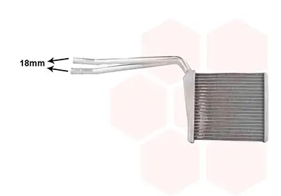 Wärmetauscher, Innenraumheizung VAN WEZEL 30016709 Bild Wärmetauscher, Innenraumheizung VAN WEZEL 30016709