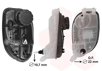 Ausgleichsbehälter, Kühlmittel VAN WEZEL 3001E001